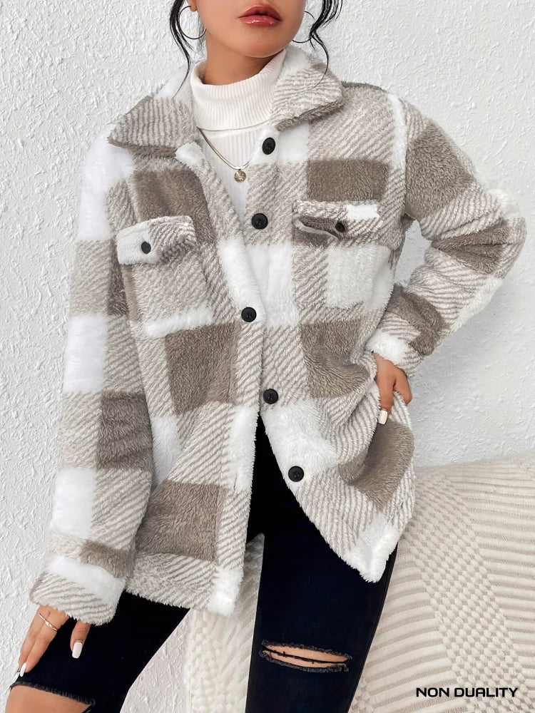 Non Duality | Plaid Luxe Sherpa Jacket