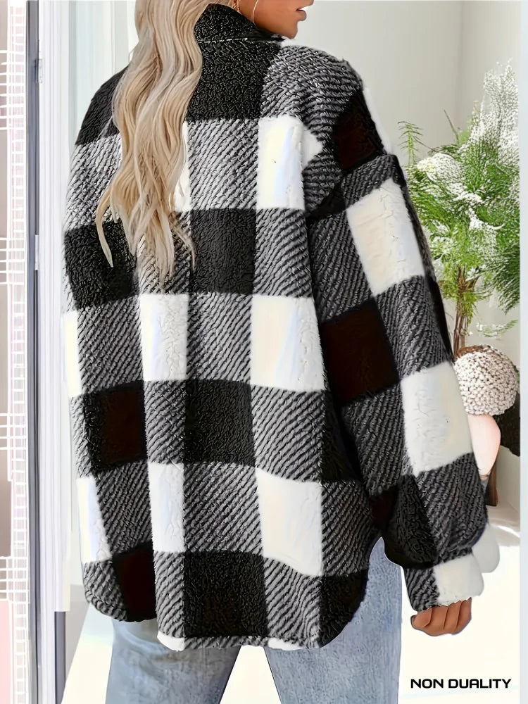 Non Duality | Plaid Luxe Sherpa Jacket