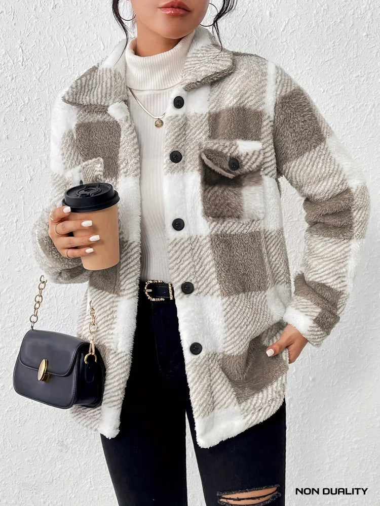Non Duality | Plaid Luxe Sherpa Jacket