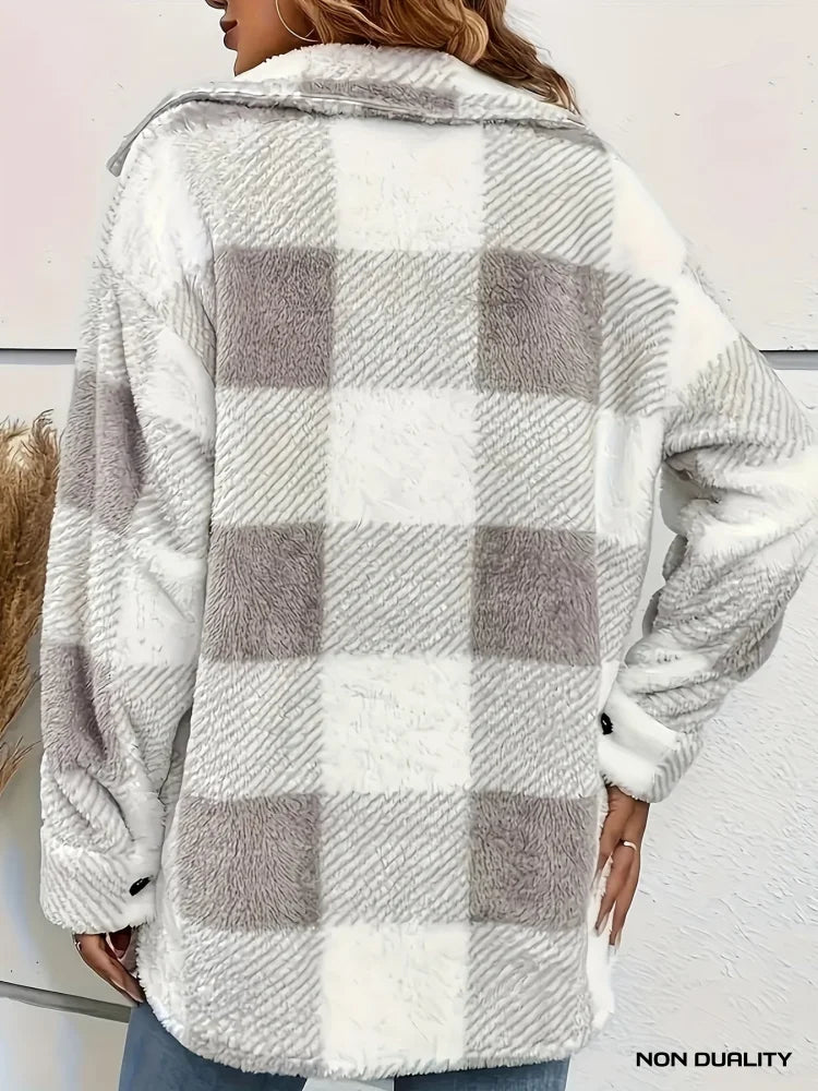 Non Duality | Plaid Luxe Sherpa Jacket