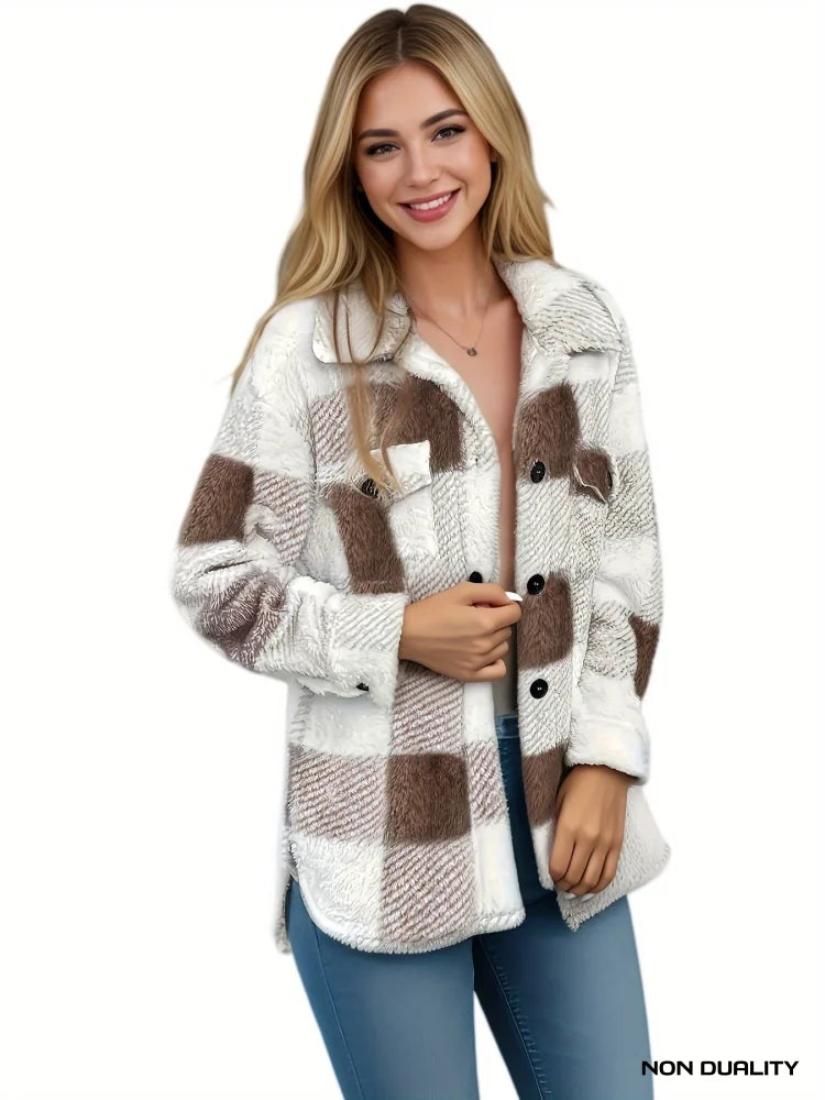 Non Duality | Plaid Luxe Sherpa Jacket