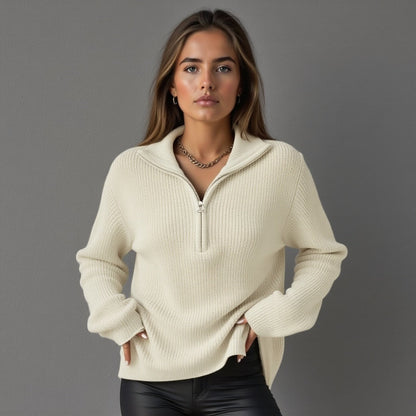 Lina | Half-Zip Strikket Genser