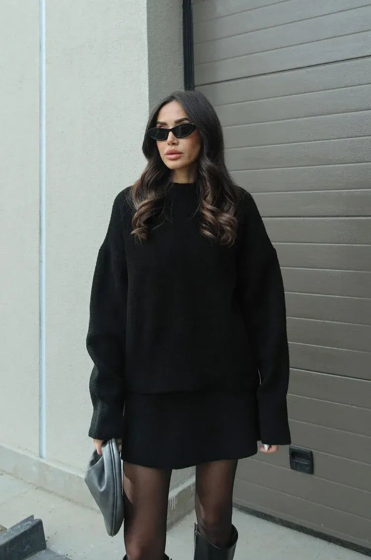 Helena - Strikket sett med skjørt og dress