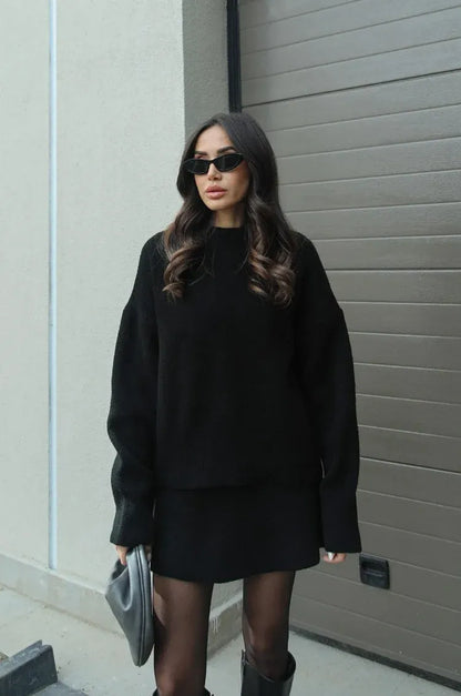 Helena - Strikket sett med skjørt og dress